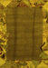 Machine Washable Abstract Yellow Modern Rug, wshabs1890yw