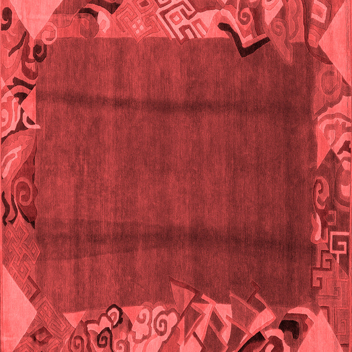 Machine Washable Abstract Red Modern Rug, wshabs1890red