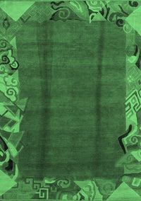 Abstract Emerald Green Modern Rug, abs1890emgrn