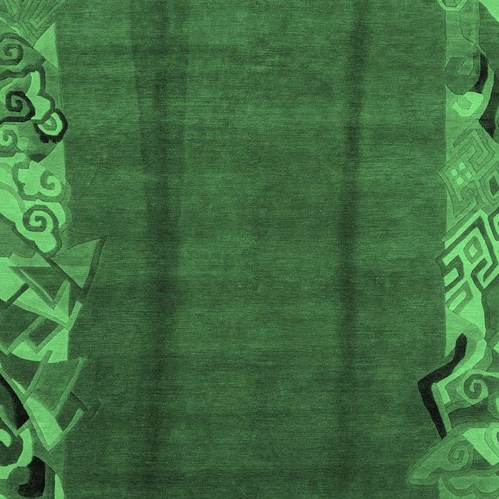 Abstract Emerald Green Modern Rug, abs1890emgrn