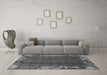 Machine Washable Abstract Gray Modern Rug in a Living Room,, wshabs1890gry