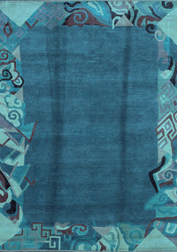 Abstract Light Blue Modern Rug, abs1890lblu