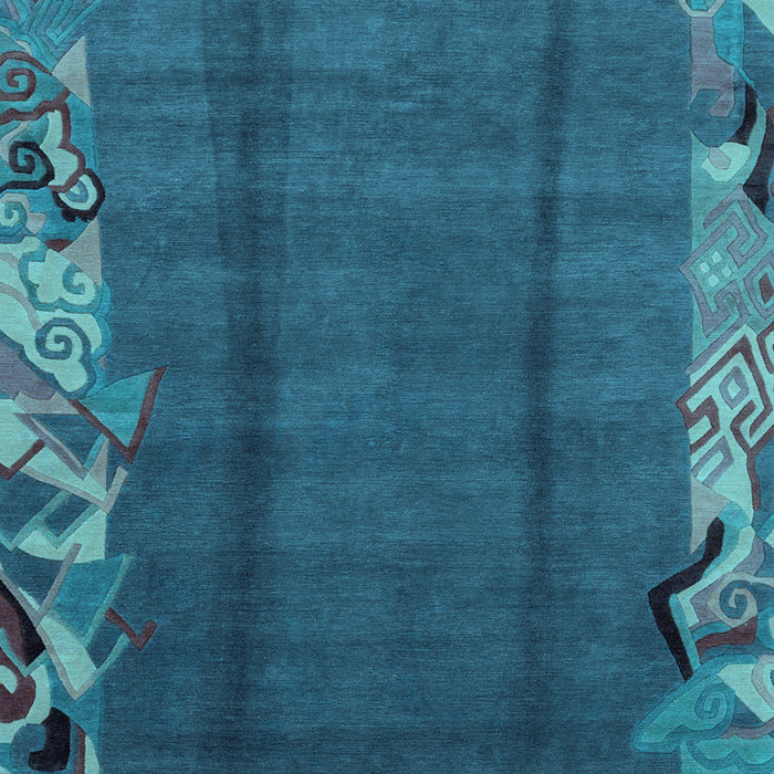 Abstract Light Blue Modern Rug, abs1890lblu