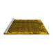 Sideview of Machine Washable Abstract Yellow Modern Rug, wshabs1890yw