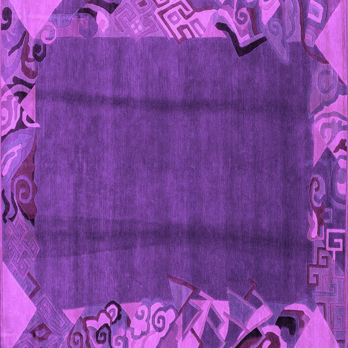 Square Machine Washable Abstract Purple Modern Area Rugs, wshabs1890pur