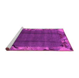 Sideview of Machine Washable Abstract Pink Modern Rug, wshabs1890pnk