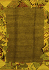 Abstract Yellow Modern Rug, abs1890yw