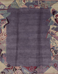 Machine Washable Abstract Rose Dust Purple Rug, wshabs1890