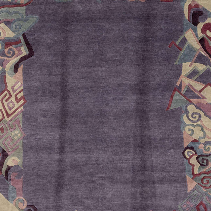 Machine Washable Abstract Rose Dust Purple Rug, wshabs1890