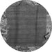 Round Abstract Gray Modern Rug, abs1890gry