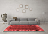 Machine Washable Abstract Red Modern Rug, wshabs1890red