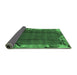 Sideview of Abstract Emerald Green Modern Rug, abs1890emgrn