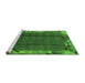 Sideview of Machine Washable Abstract Green Modern Area Rugs, wshabs1890grn