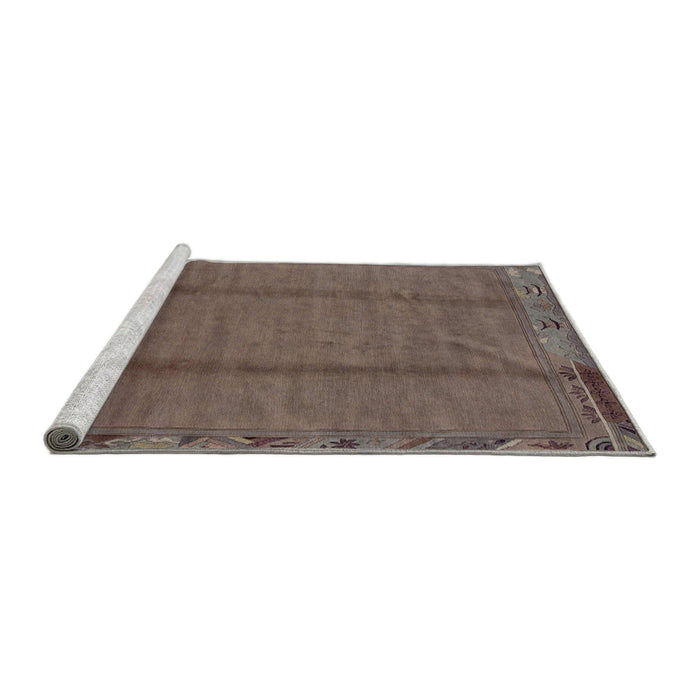 Sideview of Machine Washable Abstract Rose Dust Purple Rug, wshabs1891