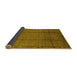 Sideview of Abstract Yellow Modern Rug, abs1891yw