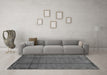 Machine Washable Abstract Gray Modern Rug in a Living Room,, wshabs1891gry