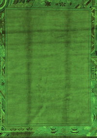 Abstract Green Modern Rug, abs1891grn