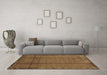 Machine Washable Abstract Brown Modern Rug in a Living Room,, wshabs1891brn