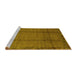 Sideview of Machine Washable Abstract Yellow Modern Rug, wshabs1891yw
