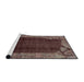 Sideview of Machine Washable Abstract Vermilion Red Rug, wshabs1892