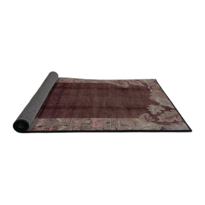 Sideview of Abstract Red Modern Rug, abs1892