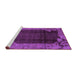 Sideview of Machine Washable Abstract Purple Modern Area Rugs, wshabs1892pur