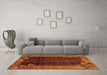 Machine Washable Abstract Orange Modern Area Rugs in a Living Room, wshabs1892org