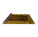 Sideview of Abstract Yellow Modern Rug, abs1892yw