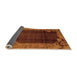 Sideview of Abstract Orange Modern Rug, abs1892org