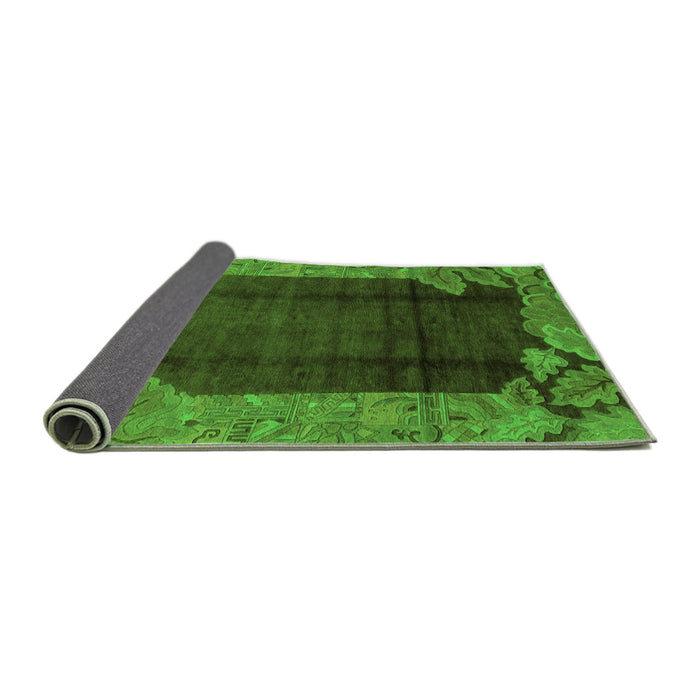 Sideview of Abstract Green Modern Rug, abs1892grn