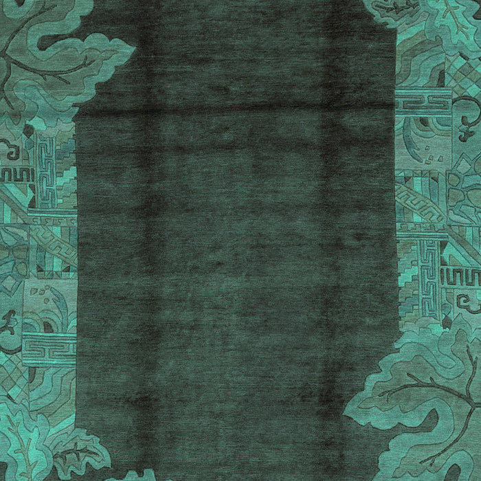 Machine Washable Abstract Turquoise Modern Area Rugs, wshabs1892turq