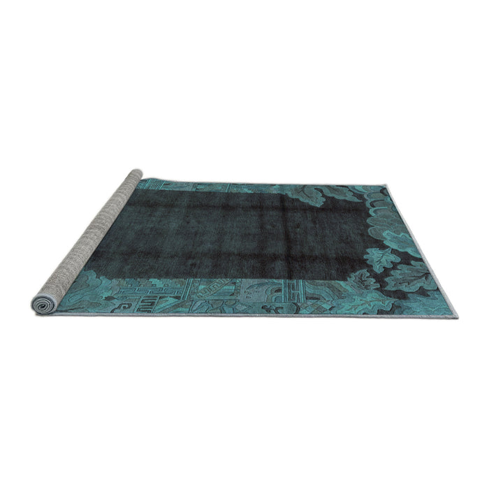 Sideview of Machine Washable Abstract Light Blue Modern Rug, wshabs1892lblu