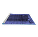 Sideview of Machine Washable Abstract Blue Modern Rug, wshabs1892blu