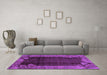 Machine Washable Abstract Purple Modern Area Rugs in a Living Room, wshabs1892pur