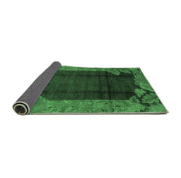 Sideview of Abstract Emerald Green Modern Rug, abs1892emgrn