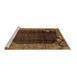 Sideview of Machine Washable Abstract Brown Modern Rug, wshabs1892brn