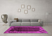 Machine Washable Abstract Pink Modern Rug in a Living Room, wshabs1892pnk