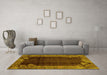 Machine Washable Abstract Yellow Modern Rug in a Living Room, wshabs1892yw