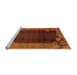 Sideview of Machine Washable Abstract Orange Modern Area Rugs, wshabs1892org