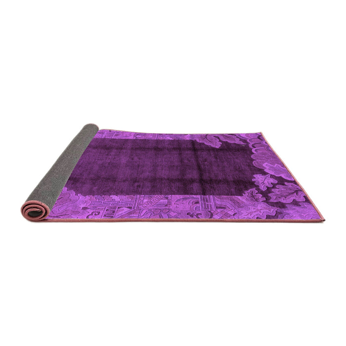 Sideview of Abstract Purple Modern Rug, abs1892pur
