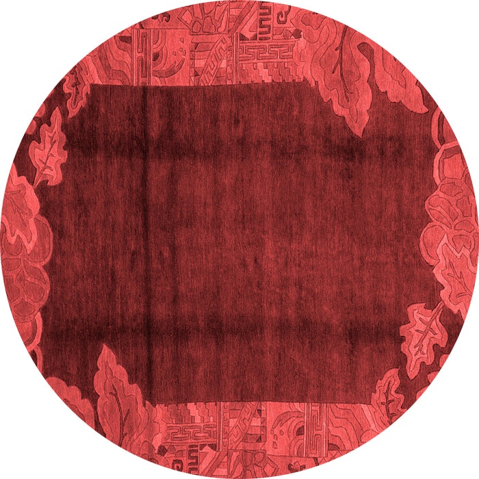 Machine Washable Abstract Red Modern Rug, wshabs1892red