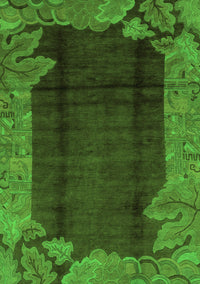 Abstract Green Modern Rug, abs1892grn