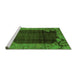 Sideview of Machine Washable Abstract Green Modern Area Rugs, wshabs1892grn