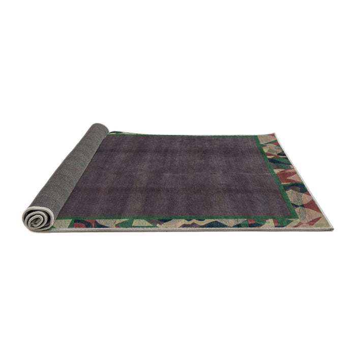 Sideview of Abstract Charcoal Gray Modern Rug, abs1893