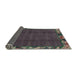 Sideview of Abstract Charcoal Gray Modern Rug, abs1893