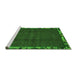 Sideview of Machine Washable Abstract Green Modern Area Rugs, wshabs1893grn