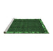 Sideview of Machine Washable Abstract Emerald Green Modern Area Rugs, wshabs1893emgrn