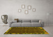 Machine Washable Abstract Yellow Modern Rug in a Living Room, wshabs1893yw