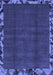 Machine Washable Abstract Blue Modern Rug, wshabs1893blu