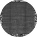 Round Abstract Gray Modern Rug, abs1893gry